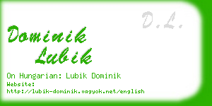 dominik lubik business card
